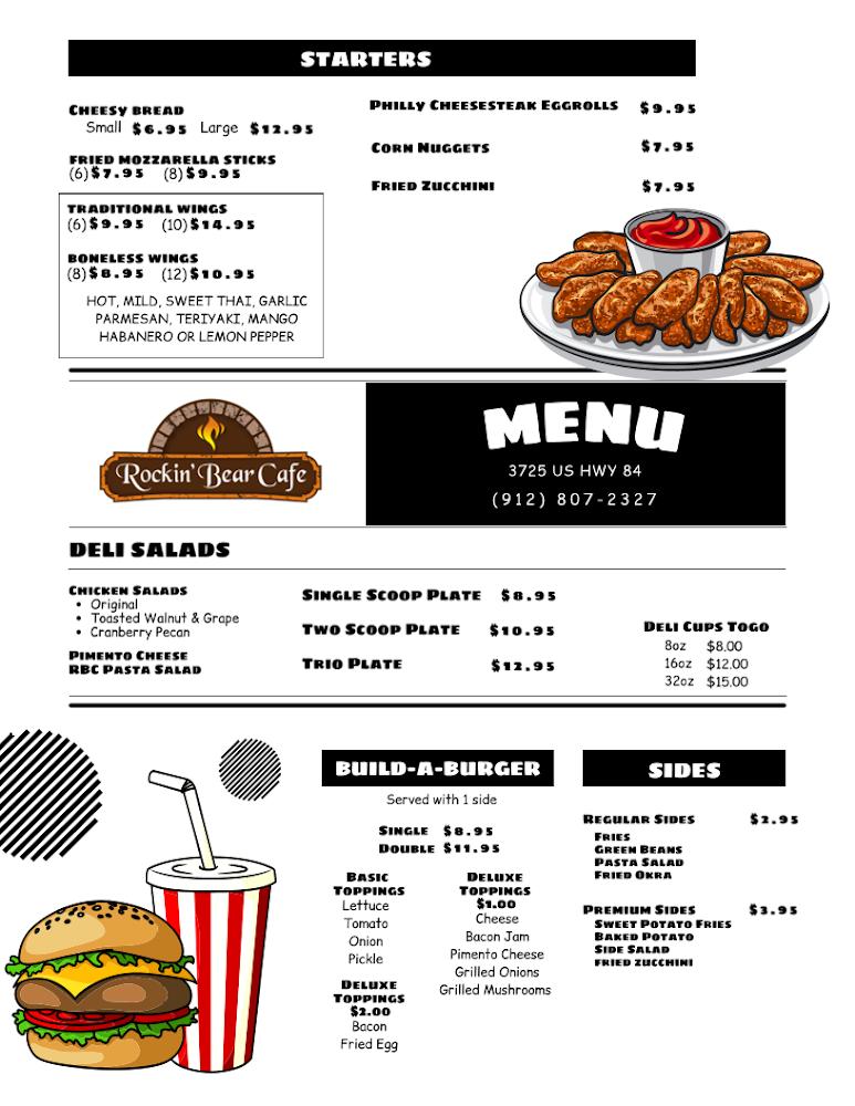 Rockin Bear Cafe Menu image 2