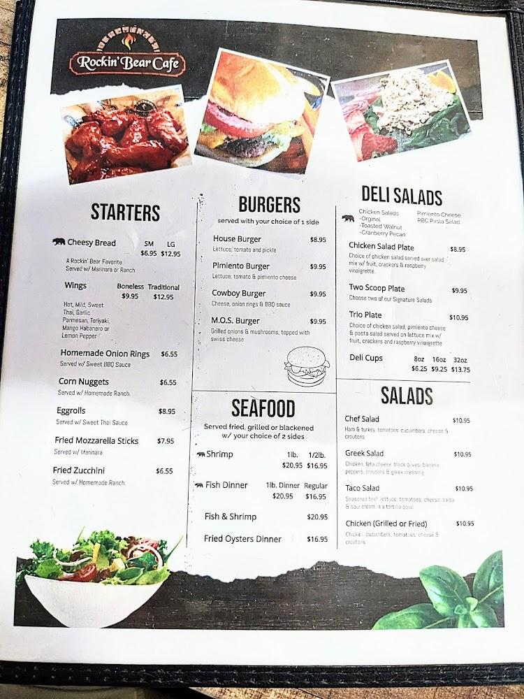 Rockin Bear Cafe Menu image 3