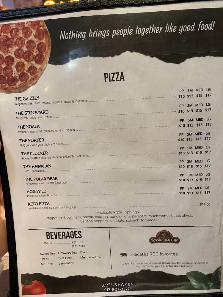 Rockin Bear Cafe Menu image 4